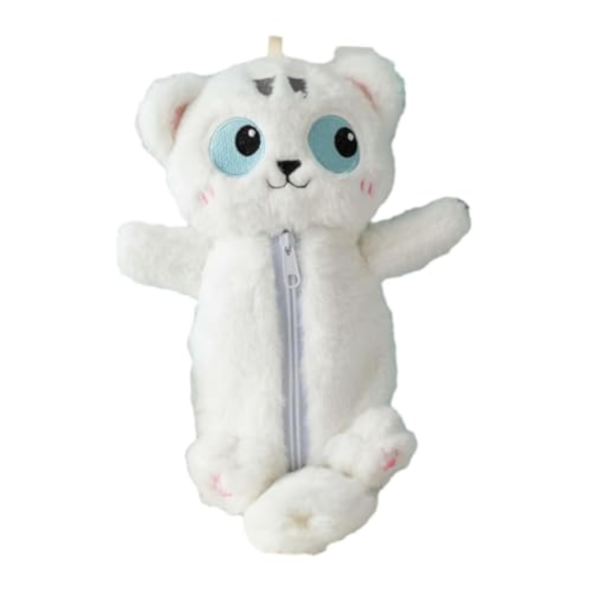Plush Animal Pencil Bag, Zipper Closure