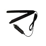 Unifizz 12V Portable Car Hair Styler Travel Black Hair Straightener Flat Iron Straightening