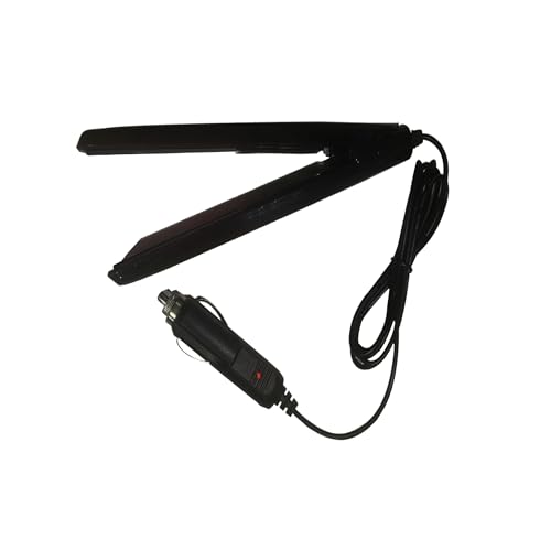 Planchita para cabello portátil Unifizz 12V negra miniatura 1