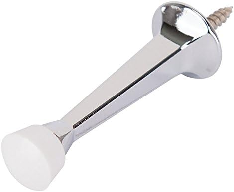 ProSource CL-208C-CH-PS Heavy Duty Rigid Baseboard Door Stop, 3 in Dia, Die-Cast Zinc, Chrome Plated