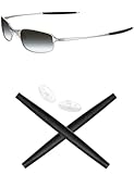 Mryok Replacement Earsocks Nosepieces Kits for Oakley Square Wire 2.0 Sunglasses - Black