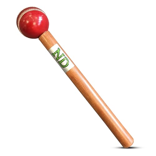 ND Sports Heavy Duty Cricket Ball Mallet – Multi-Coloured Wooden Ball Mallet for Knocking In and Bat Preparation – Perfect for Cricket Bat, Ball, and Accessories Like Shoe Horn