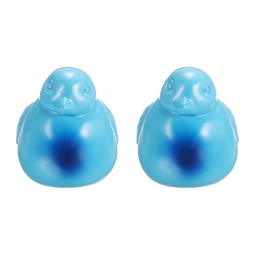 uxcell 2 Pcs Toilet Bolt Covers, Ceramics Toilet Bolt Cap Bird Decor Covers Cute Bird Toilet Screw Cover Caps for Decor Bathroom 3.62"x1.97"x2.44", Blue