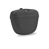 AUDWUD- Silicone Dog Treat Pouch - Clip on Portable Training Container ¨C Convenient Magnetic Buckle Closing and Waist Clip - BPA Free