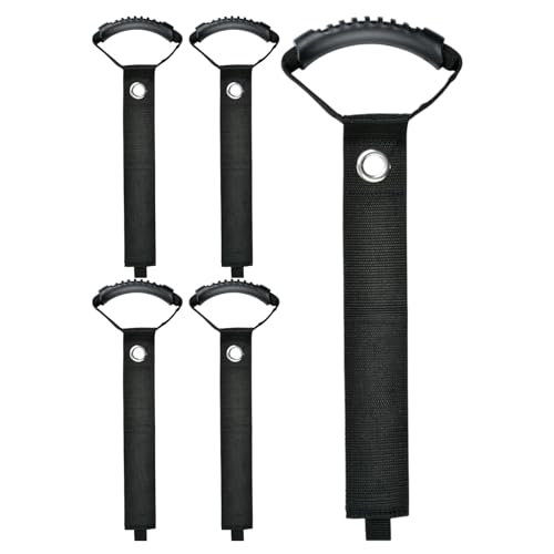 Generisch Aufbewahrungsgurte, 5er-Pack, Schwarz