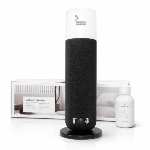 I PROFUMATORI Diffusore profumo ambiente Smart EVO100 TL, fragranza Rosso Divino, nebulizzazione a freddo, controllo buetooth, copertura fino a 100 m², luce ambientale integrata, 100 ml, Colore Nero