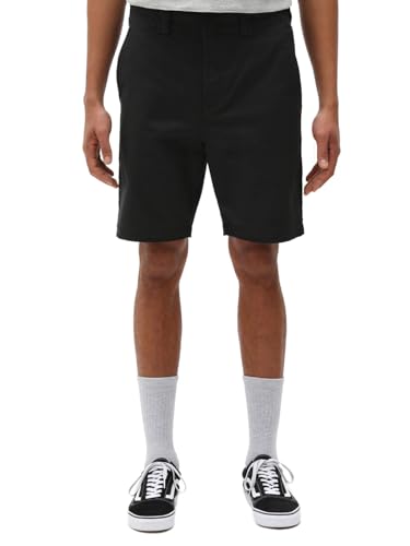 Dickies Cobden Hombre Pantalones Cortos Negro 36 100% algodón Estrechos