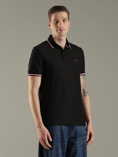Image of Tommy Hilfiger Men Polo Cotton Regular Fit Shirt