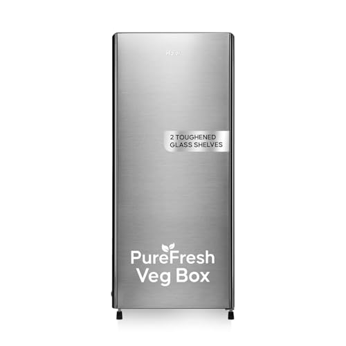 Image of Haier 190 L, 3-Star Direct-Cool Single Door Refrigerator with 1 Hour Icing Technology & Large Vegetable Box (2025 Model, HED-203TNS-N, Nickel Steel)