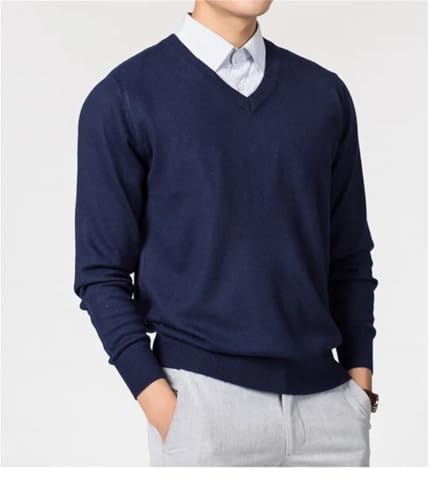Fjnbbiot Men's V-Neck Pullovers Sweaters Cashmere Knitting Spring Sweaters Wool Knitwear Jumpers Clothes3