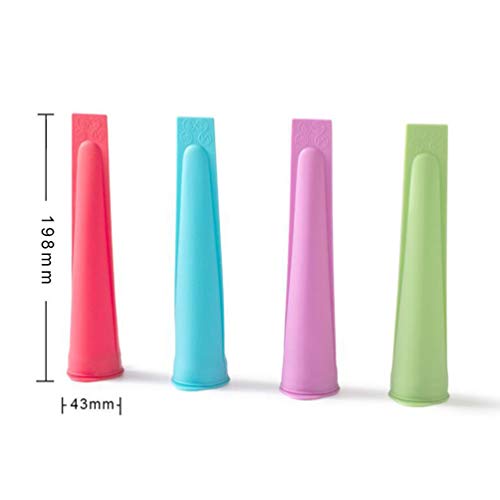Hemoton Molde de Picolé de Silicone de 8 Pacotes - Molde de Pop de Gelo Moldes de Picolé Com Tampas