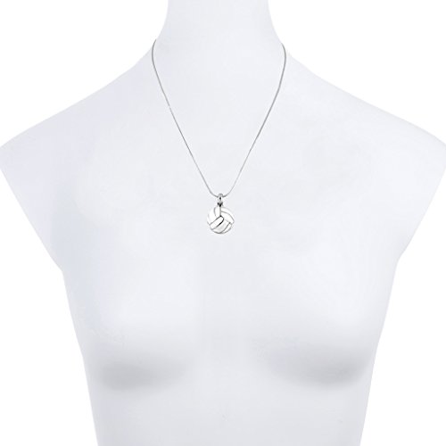 LUX ACCESSORIES Volleyball Sport Pendant Necklace #TOP26