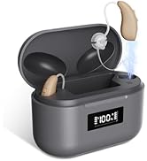 Hearing Aids, JINGHAO BTE Hearing Aids for Seniors and Adults with Charging Case with Volume Control