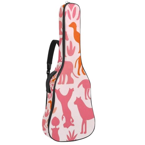 Étui guitare acoustique 41 pouces rose pour vos déplacements