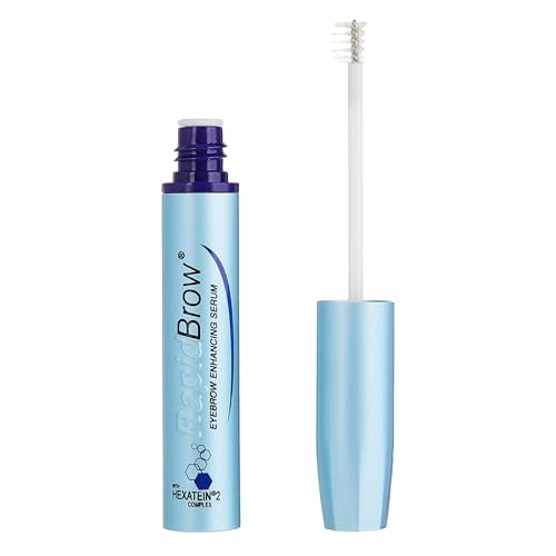 rapidBrow Eyebrow Enhancing Serum 3 mL - Hydrating Hair Serum for Visibly Thicker-Looking Brows with Hexatein 2 Complex