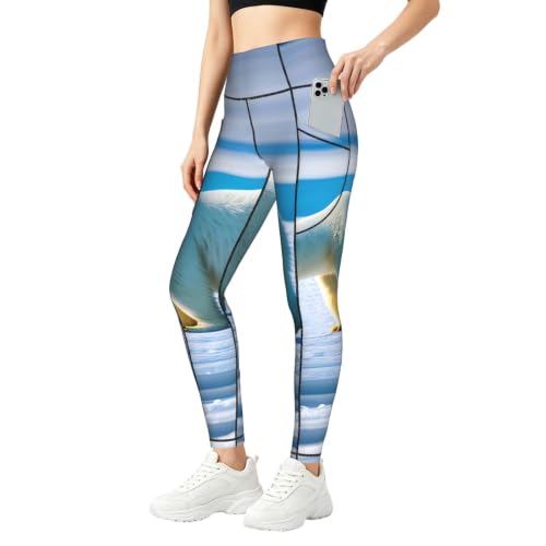 Leggings Polar Bear con estampado de hielo para mujer y conjuntos deportivos de fitness
