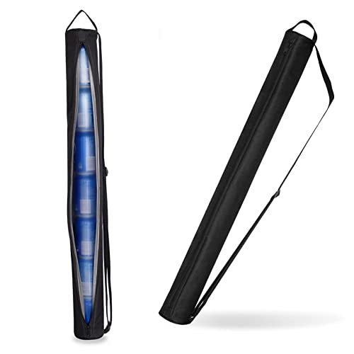 2 Pieces 7 Can Beer Golf Cooler Bag, Beer Sleeve for Golf Bags with Shoulder Strap and Handle, Golf Ice Bag for Beach, Party, Picnic, Traveling, Outdoor Sport (Black)
