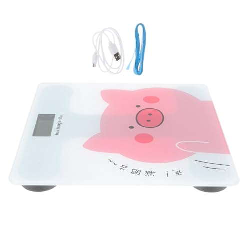 Pèse-personne rechargeable précis avec écran LCD large en verre