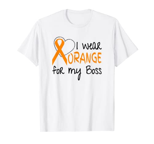 T-shirt graphique I Wear Orange for My Boss Ribbon Awareness T-Shirt