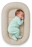 NATILU Babynest 60×90 cm Velvet, verstellbar, tragbar – Babynest für Neugeborene und Säuglinge (BEIGE)