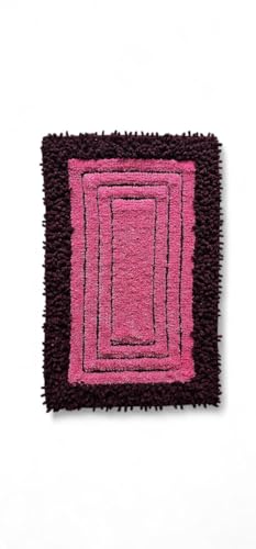 Image of My Home Cotton Door Bath Mat Super Soft Non Slip Mats for Bathroom, Door,Large, Pack of 2 (Pink chennile)