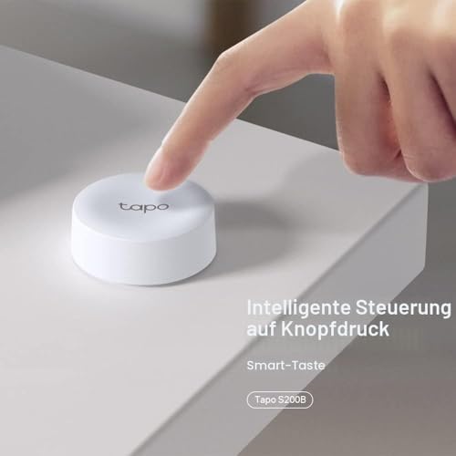 Tapo S200B - Intelligente Taste, benutzerdefinierte Aktionen, intelligente Gerätesteuerung, EIN-klick-Aktivierung, Lange Akkulaufzeit, Hub H100 erforderlich, Weiß