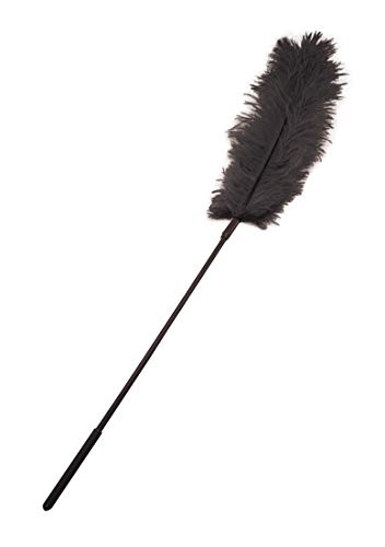 Sex & Mischief Body Ostrich Feather Tickler, Black