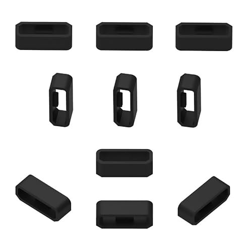 Listado de Anillos con presillas más recomendados. 47 ranzivoo 10 Anillos de Repuesto de Silicona de 22 mm para Correa de Reloj, Cierres de Seguridad, presillas compatibles con Reloj, Color Negro