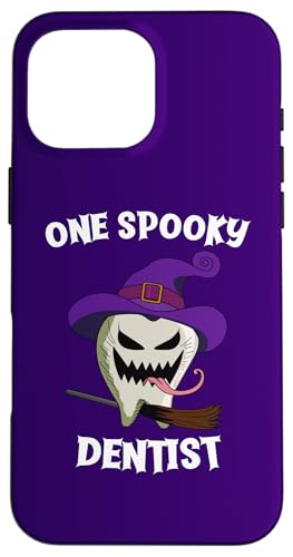 One Spooky Dentist Funny Monster Tooth �n���E�B�� �X�}�z�P�[�X iPhone 16 Pro Max �p