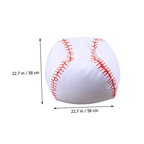 Pouf de rangement baseball en polyester résistant avec fermeture éclair, lot de 2 - 7