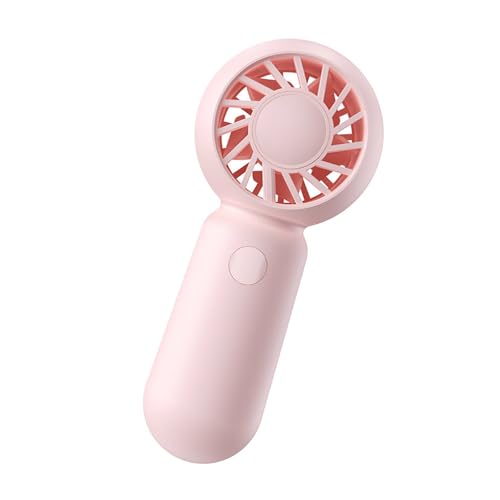 LLINthy Ventilador portátil pequeño de mano de velocidad rápida recargable por USB, funcionamiento silencioso, adecuado para viajes al aire libre, oficina, uso doméstico, ventilador de mano de bajo