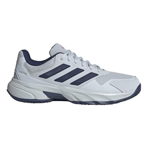 adidas Homme CourtJam Control 3 Clay Tennis Shoes Chaussures, Halo Blue/Dark Blue/Team Shock Pink 2, 46 2/3 EU