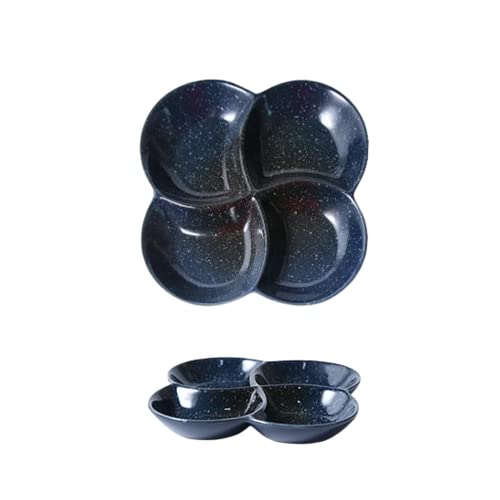 Plaques à fondue 4 pièces Ensemble de céramique colorée, rectangle 22cm / 8.6inch 02