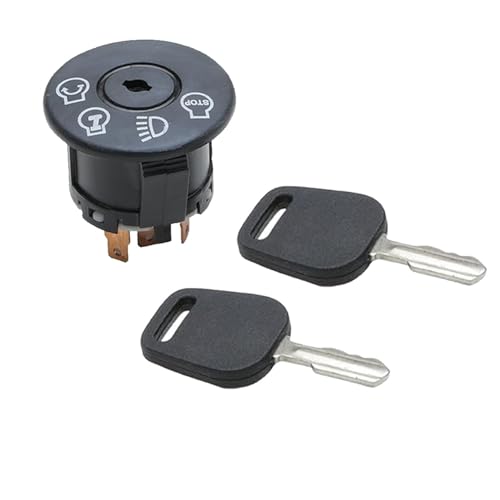 VIRTIONZ MWIRE Ignition Switch with Two Keys 4-Position 7-Terminals Compatible with Husqvarna Craftsman Dixon Cub Cadet 532175566 175566 GY20074