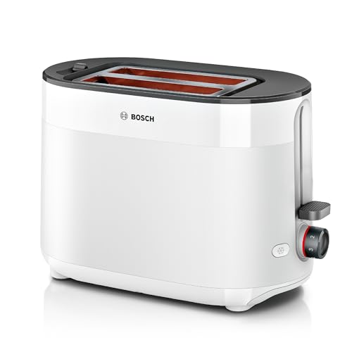 Bosch, Grille-pain, MyMoment, 2 fentes, fonctions décongélation et réchauffage, chauffe-viennoiserie, HighLift, arrêt automatique, blanc, TAT2M121