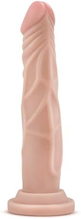 Eden - 7 Inch Realistic 1.35" Slim Dildo - Sturdy Strap On Compatible Suction Cup For Hands Free Play - Great For Pegging - Soft Body Safe Sex Toy For Beginners Women Men Couples - Beige