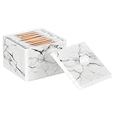 ALTA QUALITA' - Scatola porta tampone di cotone realizzata in PS materiale, sicuro e innocuo, comodo da toccare. La base è stabile, non facile da cadere, resistente alle crepe e alle muffe e molto resistente.