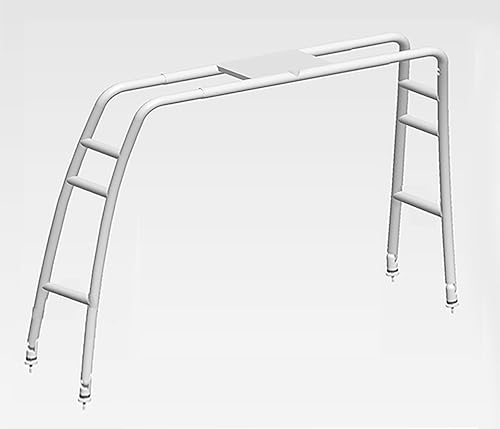 Krypt Towers Radar Arch for Boat, Transom Mounted Marine Fishing Tower, Anodized Aluminum Adjustable Width 82