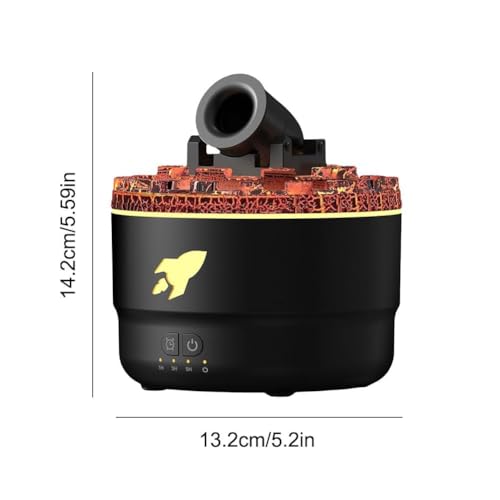 Image of Cannon Humidifier Aroma Diffuser with 7 Color LED Light, 280 ml Cool Mist Air Humidifier, Creative Turret Vapor Diffuser with Timer Modes, Desktop Aromatherapy for Bedroom, Office & Home