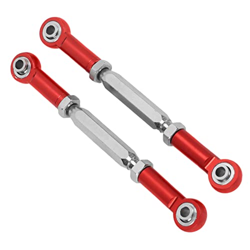 Aoutecen Tige de Traction de Direction de Suspension arrière, Barre de Direction de Suspension arrière RC Haute résistance Robuste et Durable résistante à l'usure pour Monster(Rouge)