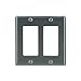 EATON Wiring 93402 Standard Size Stainless Steel 2-Gang Decorator Wallplate, Satin Brush Finish