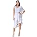 AGCOAH Greek Goddess Costume Women Adult White Toga Dress 4PCS Classic Halloween Roman Grecian Princess Cosplay Dress Up M