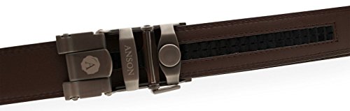 Anson Belt & Buckle - Men's 1.25" Traditional Silver Buckle with Khaki Canvas/Microfiber Backed Strap