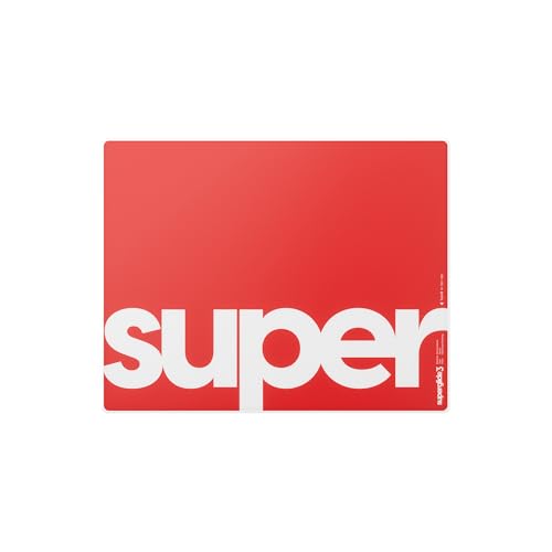 Image of Pulsar Gaming Gears Superglide Pad v3 Type-S - Alumino-Silicate Glass Gaming Mouse Pad, Soft R-Edge, Anti-Slip Silicone Base 330mmx260mm (M, Red)