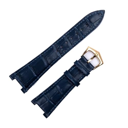 ���U�[���v�X�g���b�v Nautilus �V���[�Y PP5711 5712G �ƌ݊������� ���ʂȃm�b�` 25mm �s���o�b�N��(Blue-gold)