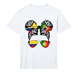 Half Colombian Half Portuguese Girl Colombia Kids Heritage Performance T-Shirt
