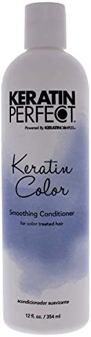 Keratin Perfect - Color Smoothing Conditioner - Hydrates, Nourishes & Restores Shine - For Damaged, Dry, Frizzy, Color Treated Hair - Maintain Colour Depth, Tone - Sulfate-Free Travel-Friendly - 12 oz