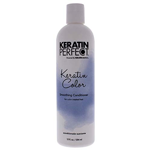 Keratin Perfect - Color Smoothing Conditioner - Hydrates, Nourishes & Restores Shine - For Damaged, Dry, Frizzy, Color Treated Hair - Maintain Colour Depth, Tone - Sulfate-Free Travel-Friendly - 12 Oz #TOP24
