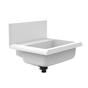 Sanit lineo Ausgussbecken (schlagfester Kunststoff, Granit, Fassungsvermögen 12 l, Überlauf Push-to-Open) 60.012.B6.0099