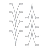 U.S. Pool Supply Pool Butterfly V Clips, Lot de 8 clips de rechange en plastique pour poignées sur filets d'écumoire, râteaux à feuilles, brosses, têtes d'aspirateur, aspirateurs à jet – Fixation